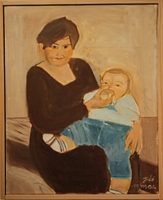 Jean-David Gonnet, Mimiz et Grégoire, huile sur toile, 41 x 33, 2004