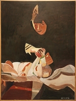 Jean-David Gonnet, Clair-obscur, acrylique sur toile, dim. 119 x 86, 2007