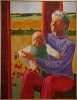 Jean-David Gonnet, Mady et Grégoire, acrylique sur toile, 116 x 89, 2012