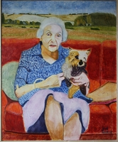 Jean-David Gonnet, Titou et sa maîtresse, huile sur toile, 73 x 60, 2013