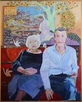 Jean-David Gonnet, Alain et Thérèse, acrylique sur toile, 100 x 81, 2013