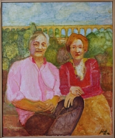 Jean-David Gonnet, L'amant de Lady cachannaise, huile sur toile, 73 x 60, 2012