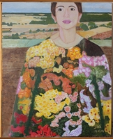 Jean-David Gonnet, Ma soeur, acrylique sur toile, 73 x 60, 2013