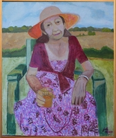Jean-David Gonnet, Marie, acrylique sur toile, 55 x 46, 2013