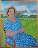 Jean-David Gonnet, Bérengère, acrylique sur toile, 58 x 40, 2013