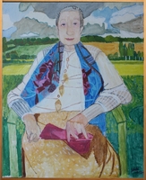 Jean-David Gonnet, Madeleine, acrylique sur toile, 61 x 50, 2013