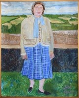 Jean-David Gonnet, Irène, acrylique sur toile, 61 x 50, 2015