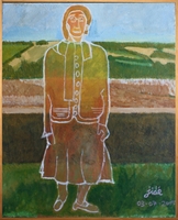 Jean-David Gonnet, L'âme d'Irène, acrylique sur toile, 61 x 50, 2015
